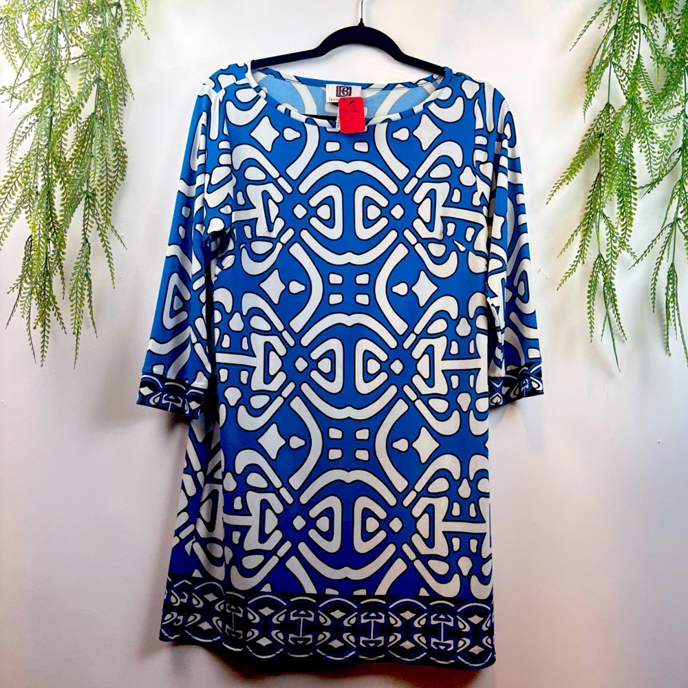 Laundry by Design Dress size 4 - blue/black/white